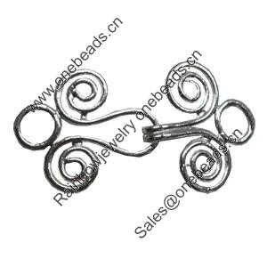Clasps. Fashion Zinc Alloy Jewelry Findings. Lead-free. 23x23mm. Sold by Bag