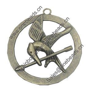 Pendant/Charm. Fashion Zinc Alloy Jewelry Findings. Lead-free. 44x39mm. Sold by Bag