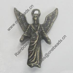 Pendant/Charm. Fashion Zinc Alloy Jewelry Findings. Lead-free. 25x16mm. Sold by Bag