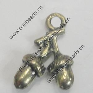 Pendant/Charm. Fashion Zinc Alloy Jewelry Findings. Lead-free. 11x17mm. Sold by Bag
