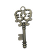 Pendant/Charm. Fashion Zinc Alloy Jewelry Findings. Lead-free. Key 32x13mm. Sold by Bag