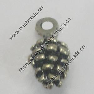 Pendant/Charm. Fashion Zinc Alloy Jewelry Findings. Lead-free. 12x5mm. Sold by Bag