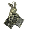 Pendant/Charm. Fashion Zinc Alloy Jewelry Findings. Lead-free. Animal 47x35mm. Sold by Bag
