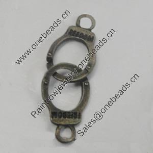 Connetor. Fashion Zinc Alloy Jewelry Findings. Lead-free. 18x10mm. Sold by Bag