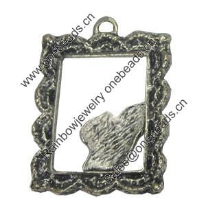 Pendant/Charm. Fashion Zinc Alloy Jewelry Findings. Lead-free. 33x25mm. Sold by Bag