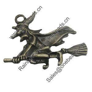 Pendant/Charm. Fashion Zinc Alloy Jewelry Findings. Lead-free. 32x37mm. Sold by Bag