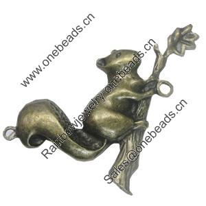Connetor. Fashion Zinc Alloy Jewelry Findings. Lead-free. Animal 54x37mm. Sold by PC