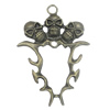 Pendant/Charm. Fashion Zinc Alloy Jewelry Findings. Lead-free. 58x40mm. Sold by PC