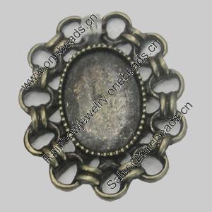  Zinc Alloy Cabochon Settings. Fashion Jewelry Findings. Lead-free. 21x26mm. Inner Dia:10x14mm. Sold by Bag