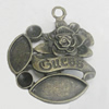 Pendant/Charm. Fashion Zinc Alloy Jewelry Findings. Lead-free. 35x27mm. 13x6mm. 16x8mm. Sold by Bag