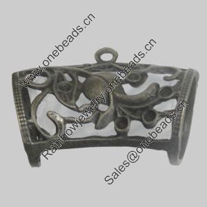 Zinc Alloy Bali & Cord End Caps. Fashion Jewelry Findings. Lead-free. 24x42mm. Sold by Bag