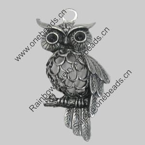 Pendant/Charm. Fashion Zinc Alloy Jewelry Findings. Lead-free. Animal 43x22mm. Sold by Bag