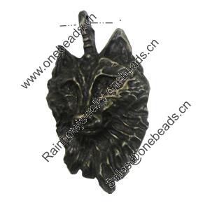 Pendant/Charm. Fashion Zinc Alloy Jewelry Findings. Lead-free. Animal 31x18mm. Sold by Bag