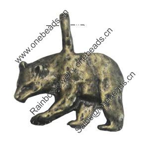Pendant/Charm. Fashion Zinc Alloy Jewelry Findings. Lead-free. Animal 22x27mm. Sold by Bag