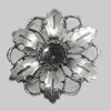 Pendant/Charm. Fashion Zinc Alloy Jewelry Findings. Lead-free. Flower 42mm. Sold by Bag