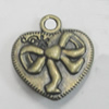 Pendant/Charm. Fashion Zinc Alloy Jewelry Findings. Lead-free. Heart 20x16mm. Sold by Bag