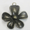 Pendant/Charm. Fashion Zinc Alloy Jewelry Findings. Lead-free. Flower 27x29mm. Sold by Bag