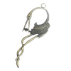 Pendant/Charm. Fashion Zinc Alloy Jewelry Findings. Lead-free. Animal 92x33mm. Sold by PC