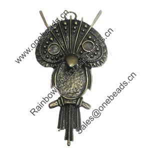 Pendant/Charm. Fashion Zinc Alloy Jewelry Findings. Lead-free. Animal 89x45mm Inner Dia:24x18.5mm. Sold by PC