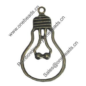 Pendant/Charm. Fashion Zinc Alloy Jewelry Findings. Lead-free. Bulb 33x19mm. Sold by Bag