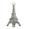 Pendant/Charm. Fashion Zinc Alloy Jewelry Findings. Lead-free. Tower 35x14mm. Sold by Bag