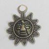 Pendant/Charm. Fashion Zinc Alloy Jewelry Findings. Lead-free. Sun 15x19mm. Sold by Bag