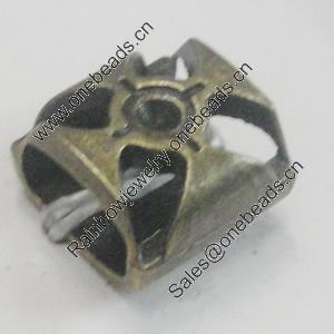 Slider. Zinc Alloy Bracelet Findings. Lead-free. 13x12mm. Hole:14x10mm. Sold by Bag