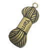 Pendant/Charm. Fashion Zinc Alloy Jewelry Findings. Lead-free. Yarn 30x11mm. Sold by Bag