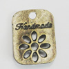 Pendant/Charm. Fashion Zinc Alloy Jewelry Findings. Lead-free. 13x18mm. Sold by Bag