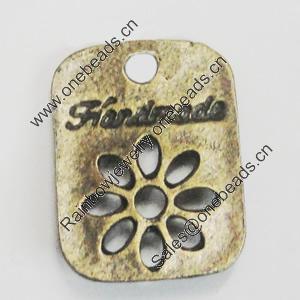 Pendant/Charm. Fashion Zinc Alloy Jewelry Findings. Lead-free. 13x18mm. Sold by Bag