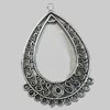 Connetor. Fashion Zinc Alloy Jewelry Findings. Lead-free. 42x28mm. Sold by Bag