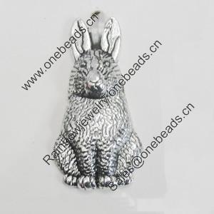 Pendant/Charm. Fashion Zinc Alloy Jewelry Findings. Lead-free. Animal 12x26mm. Sold by Bag