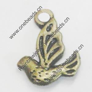 Pendant/Charm. Fashion Zinc Alloy Jewelry Findings. Lead-free. Animal 14x10mm. Sold by Bag