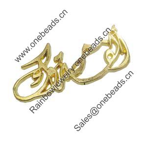 Pendant/Charm. Fashion Zinc Alloy Jewelry Findings. Lead-free. 21x51mm. Sold by Bag