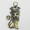 Pendant/Charm. Fashion Zinc Alloy Jewelry Findings. Lead-free. Animal 30x15mm. Sold by Bag