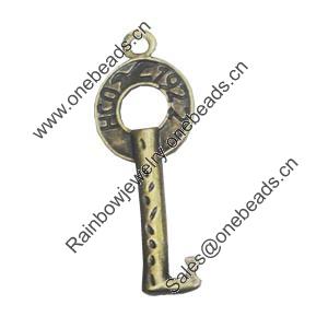 Pendant/Charm. Fashion Zinc Alloy Jewelry Findings. Lead-free. 39x14mm. Sold by Bag