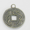 Pendant/Charm. Fashion Zinc Alloy Jewelry Findings. Lead-free. 22x18mm. Sold by Bag