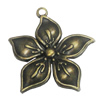 Pendant/Charm. Fashion Zinc Alloy Jewelry Findings. Lead-free. Flower 35x32mm. Sold by Bag
