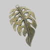 Pendant/Charm. Fashion Zinc Alloy Jewelry Findings. Lead-free. Leaf 44x26mm. Sold by Bag