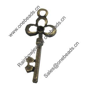 Pendant/Charm. Fashion Zinc Alloy Jewelry Findings. Lead-free. 30x12mm. Sold by Bag