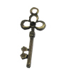 Pendant/Charm. Fashion Zinc Alloy Jewelry Findings. Lead-free. 30x12mm. Sold by Bag