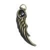 Zinc Alloy Enamel Pendant. Fashion Jewelry Findings. Lead-free. Wings 36x8mm. Sold by Bag