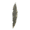 Pendant/Charm. Fashion Zinc Alloy Jewelry Findings. Lead-free. Leaf 54x12mm. Sold by Bag