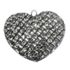 Pendant/Charm. Fashion Zinc Alloy Jewelry Findings. Lead-free. Heart 46x54mm. Sold by PC