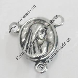 Connetor. Fashion Zinc Alloy Jewelry Findings. Lead-free. 14x11mm. Sold by Bag