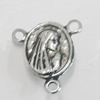 Connetor. Fashion Zinc Alloy Jewelry Findings. Lead-free. 14x11mm. Sold by Bag