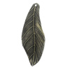 Pendant/Charm. Fashion Zinc Alloy Jewelry Findings. Lead-free. Leaf 87x31mm. Sold by PC
