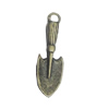 Pendant/Charm. Fashion Zinc Alloy Jewelry Findings. Lead-free. Shovel 23x6mm. Sold by Bag