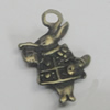 Pendant/Charm. Fashion Zinc Alloy Jewelry Findings. Lead-free. Animal 13x19mm. Sold by Bag