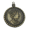 Pendant/Charm. Fashion Zinc Alloy Jewelry Findings. Lead-free. 35x27mm. Sold by Bag